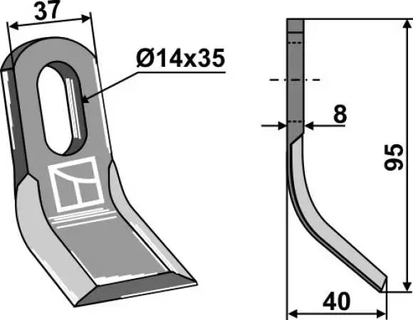 Y-Messer 95x37mm
